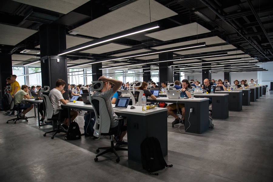 Workspace with integrated business systems on multiple screens